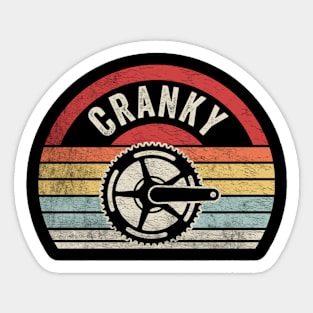 Cranky Funny Bike Bicycle Biking Bike Lover Gift Cyclist Gift Bicycle Lovers Sticker